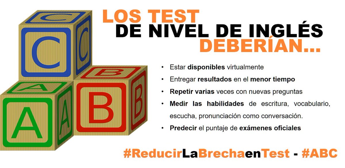 sofiee909's tweet photo. #LosTestdeInglésdeberían cubrir la mayoría de estas características, de acuerdo a lo que detectamos en CES...
¿Crees que falta algún otro aspecto a tener en cuenta?
https://t.co/RHdFTvwwOg
#ReducirLaBrechaenTest #CESinglés #ReducirLaBrecha #EasyandCheap #ABC #AssessmentOfEnglish https://t.co/rILWJH1mLY