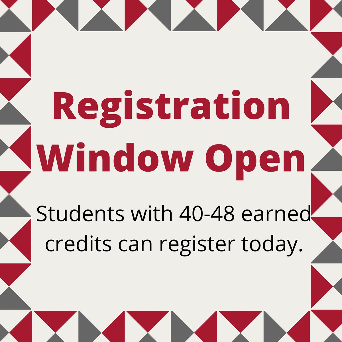 MSUMRegistrar's tweet photo. Students with 40-48 earned credits are eligible to register for fall today during their assigned window. @MSUMoorhead #msum #fall2021 #getadvised #getregistered https://t.co/BftNfOtJaS