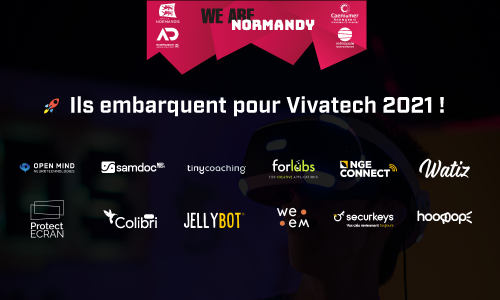 [ 🚀 VIVATECH 2021] C'est l'heure de vous dévoiler les 12 startups qui embarquent pour <a href="/VivaTech/">Viva Technology</a>  avec  #WeAreNormandy : <a href="/OMindme/">Open Mind Neurotechnologies</a> ,<a href="/samdoc_fr/">Samdoc Medical Technologies</a>, <a href="/ProtectEcran/">ProtectEcran</a>, forlabs, <a href="/tinycoaching/">tinycoaching</a>, <a href="/Colibri_Dpo/">Colibri DPO</a>, <a href="/JellyBot8/">JellyBot</a>, <a href="/hoopopapp/">hoopop</a>, NGE Connect , <a href="/securkeys/">SecurKeys</a>, <a href="/Weem_innovation/">Weem</a> &amp; <a href="/watiz_startup/">Watiz</a>
