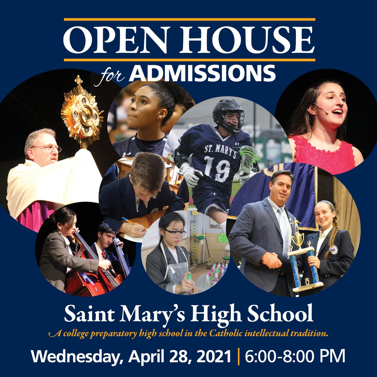 Saint Mary's HS LI (@stmaryhs) on Twitter photo Please join us on Wednesday, April 28th, 2021 from 6-8pm for small, socially-distant tours of the St. Mary's campus, led by our wonderful students. We will follow all Covid-19 precautions and temperatures will be taken at check-in. 
saintmaryshs.org/apps/pages/ind… Please join us on Wednesday, April 28th, 2021 from 6-8pm for small, socially-distant tours of the St. Mary's campus, led by our wonderful students. We will follow all Covid-19 precautions and temperatures will be taken at check-in. 
saintmaryshs.org/apps/pages/ind…
