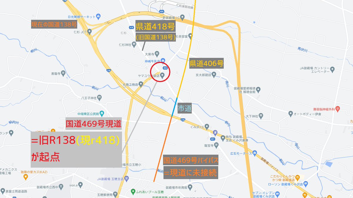 ট ইট র たこ 道路好団垢 驚くべき事に 近くの青看板によると国道469号の起点は本当に 県道 でした 通常 国道 の起終点は他の 格上の 国道に接続するのが原則となっており 国土の端以外で国道が県道から始まっているのは極めて珍しいです 青看