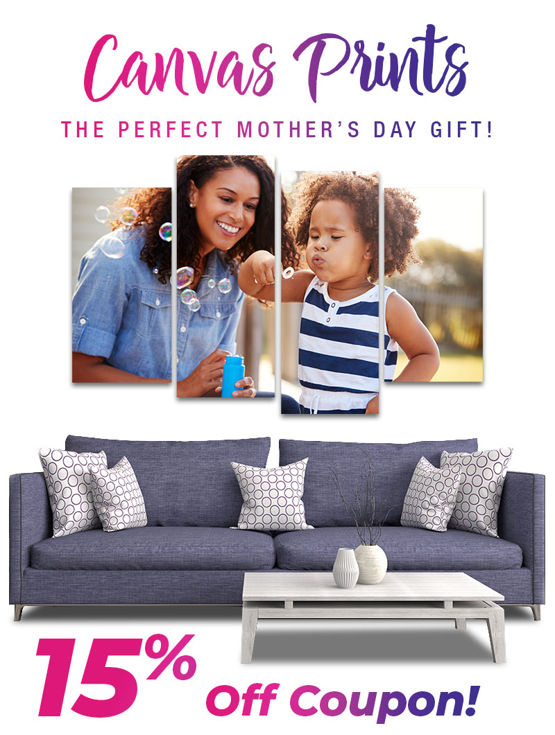 Mother's Day 15% Off Canvas Prints Coupon! || Coupon code: canvas15 ||  copycatjm.com/product/canvas…