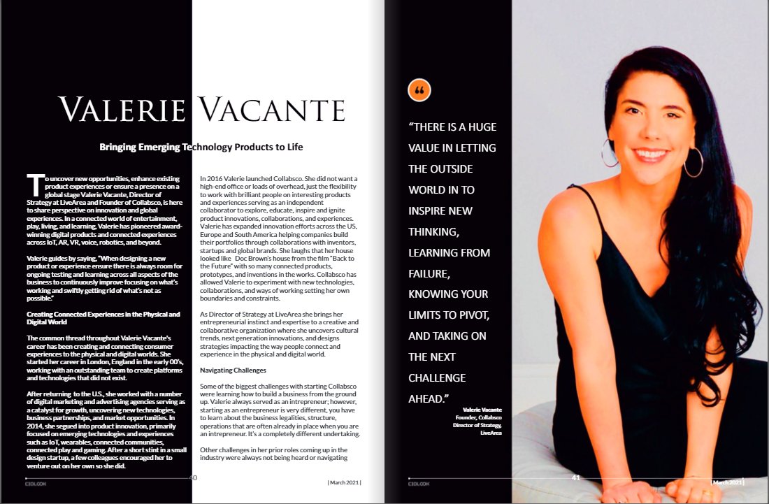 LiveArea's tweet photo. Val Vacante shares her perspective on #innovation, global experiences and bringing #emergingtechnology products to life. Read the full piece featured in @CIOLookmagazine here: https://t.co/tplGS03pRF
#customerexperience #tech #design #AR #retail #gaming #NXTIntelligence https://t.co/PY2gW6NNKM