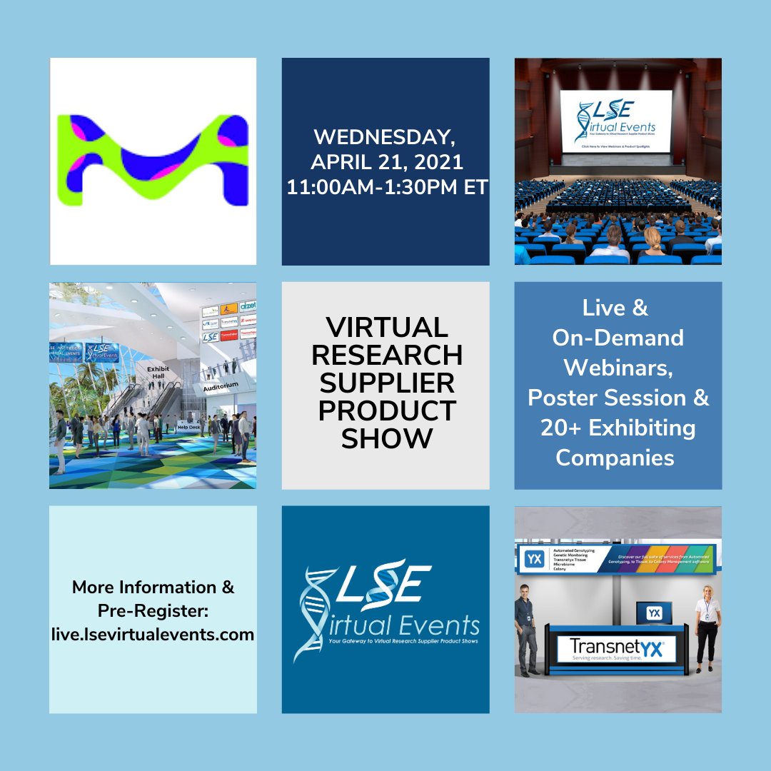 Life Science Exhibits on Twitter "Reminder! Virtual Research Supplier