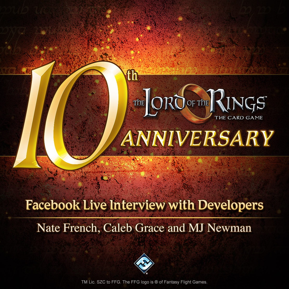 FFGames's tweet image. Celebrate 10 years of The Lord of the Rings: The Card Game with us this week! Join us on Thursday, April 22 at 1PM CDT on #FacebookLive, and stay tuned for more announcements throughout the week!
#LOTRLCG