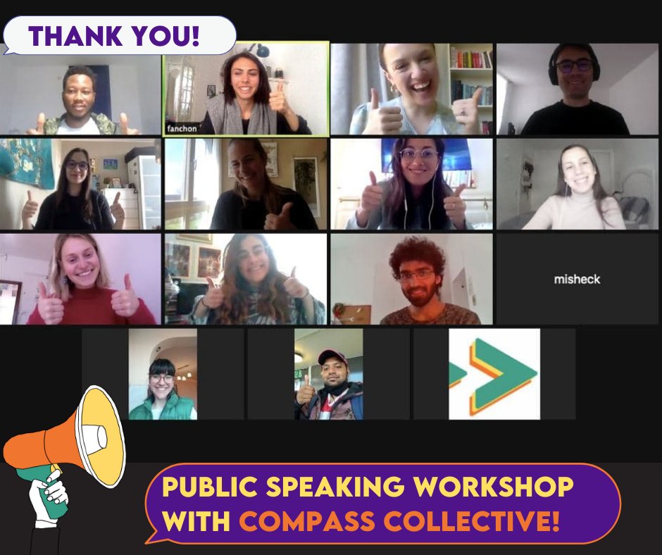 Many thanks to El and Mhairi from <a href="/Compasscollect2/">CompassCollect</a>   for sharing with us the best tips and tricks on how to be a great speaker🎙️🏆It will serve us in the future when advocating for access to education for  #refugee students ✊