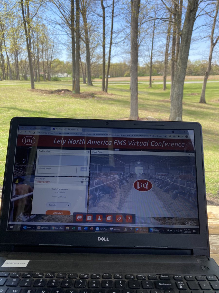 Different view for the FMS conference this year! #fms21 #lely