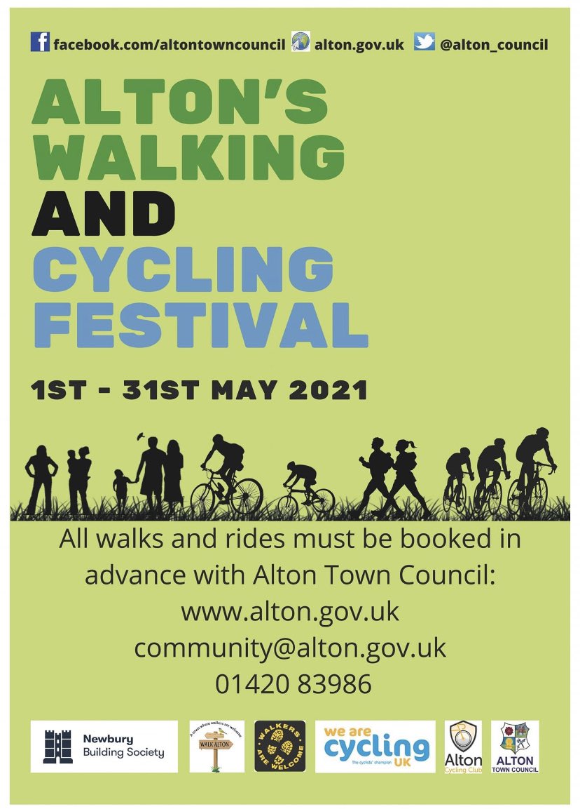 If you are interested in Walking and Cycling check out Alton’s Walking and Cycling Festival. Thank you to this year’s sponsors Newbury Building Society.   #walkinghampshire #walkingfestival #cycling #hampshire #altonhampshire #newburybuildingsociety #healthandwellbeing