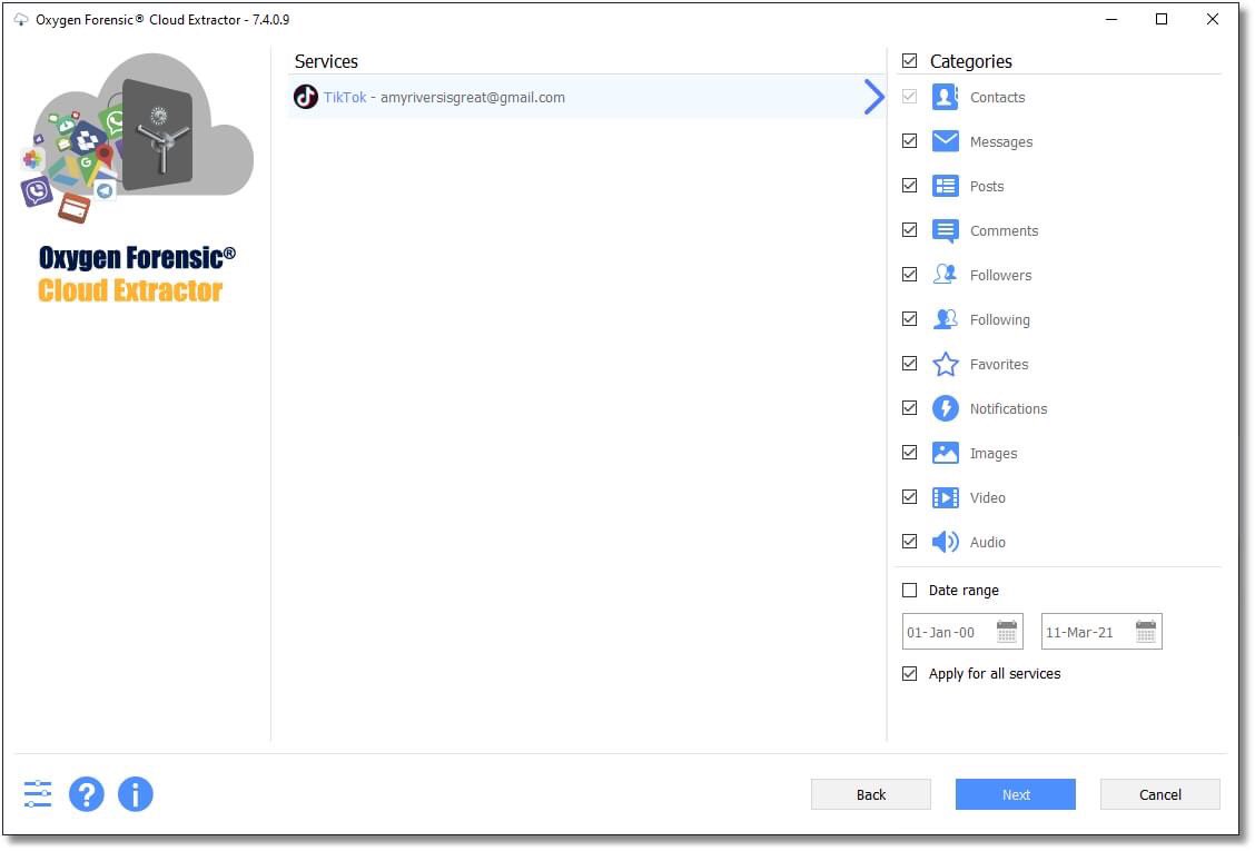 Tamce_Oxygen's tweet photo. Utilizando el Oxygen Forensic Cloud Extractor puede acceder a todos los datos de la nube de TikTok usando un número de teléfono, credenciales de inicio de sesión o cuenta de Google. https://t.co/6s0gEbbObU