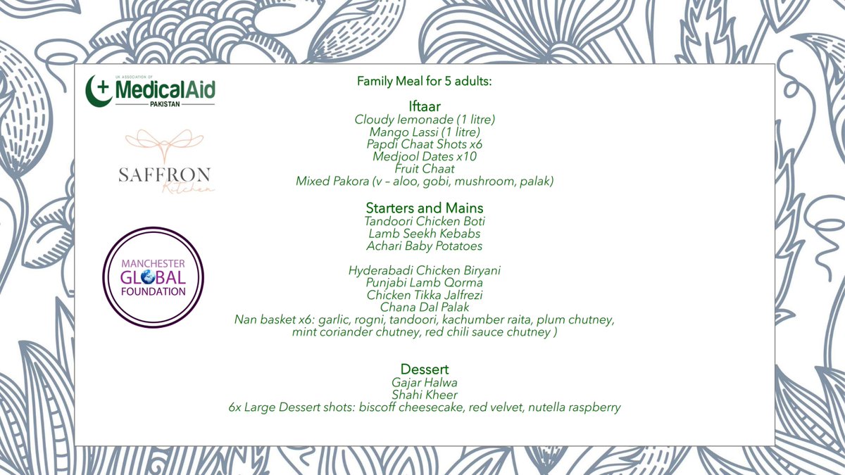 MCR_Global's tweet image. Exciting News! UKMAP first Virtual Iftar Evening scheduled on Saturday 24th April 2021 in collaboration with Manchester Global Foundation
Don't miss this opportunity to join hands with us for a noble cause and win some exciting prizes too !
#VirtualEvent #ukmap #donation #MGF