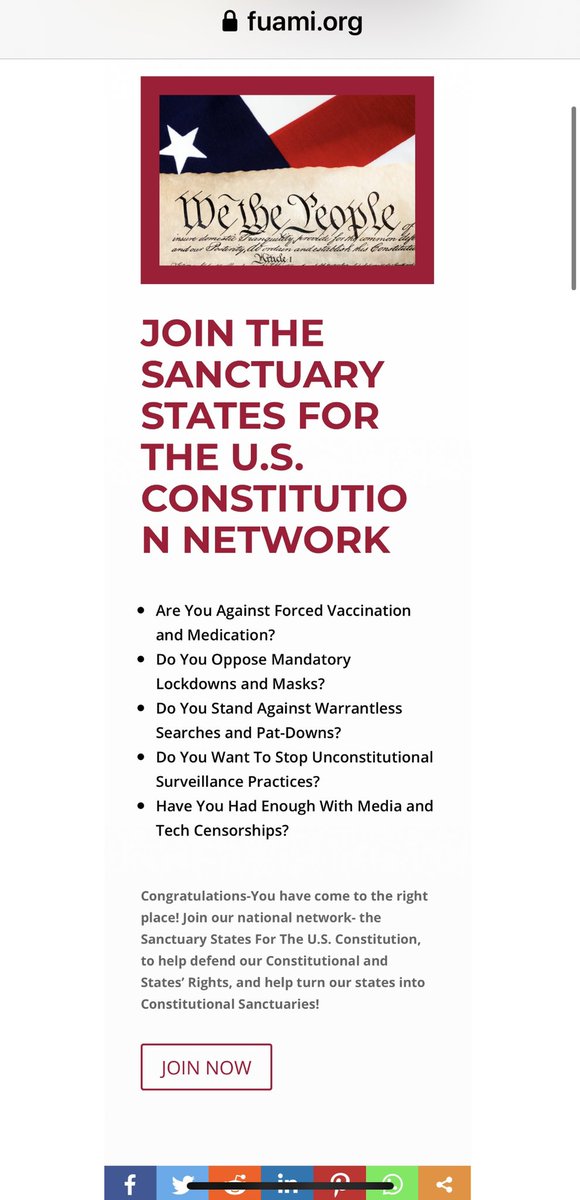 Time For #SantuaryStates for The U.S. #Constitution!- via #FUAMI