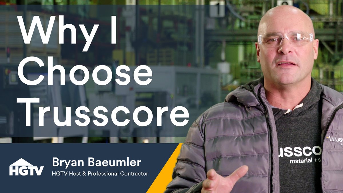 trusscore's tweet photo. Trusscore products are transforming residential & commercial construction!
Watch our newest video to learn why @hgtv host @Bryan_Baeumler chooses @trusscore.
Watch the video NOW: https://t.co/zaEYLyxSCb
#Trusscore #BuildingMaterials #MaterialScience https://t.co/q6Bxs8IRPY