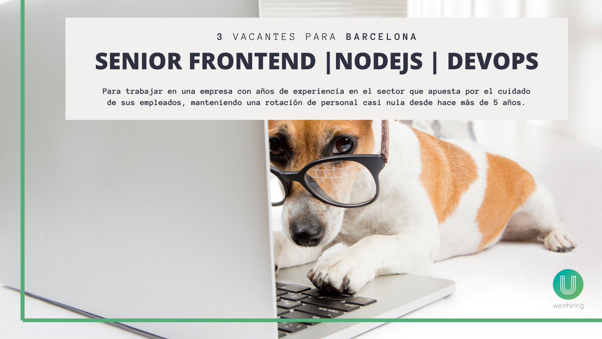 ¡Reclutando! 3 posiciones Senior para Barcelona: 
Revisa los perfiles y requisitos de cada una:
🎓 Senior Frontend: jobs.unono.net/senior-fronten…
🎓 Senior DevOps: jobs.unono.net/senior-devops-…
🎓 Senior Nodejs: jobs.unono.net/senior-nodejs-…

 #IT #vacantes #empleosbarcelona #ofertadetrabajo