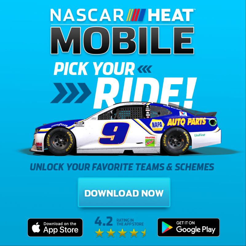 NASCARHeat's tweet photo. Pick your ride!

New drivers and over 60 new paint schemes are now available for NASCAR Heat Mobile!