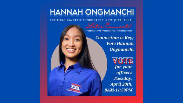 MrQ_KCAL's tweet photo. Proud of this young woman and her leadership in the classroom and beyond. Hannah is running  for TXTSA State Office! If you are interested, you can view her account at @TSAHannah on Instagram. https://t.co/dxJVFxuDzu