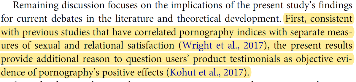 4/ Authors question the usefulness of an often-cited Taylor Kohut study featuring "testimonials" of regular porn users (see below). YBOP also critiqued Kohut, 2017 and the claims surrounding it:  https://www.yourbrainonporn.com/relevant-research-and-articles-about-the-studies/critiques-of-questionable-debunking-propaganda-pieces/analysis-of-perceived-effects-of-pornography-on-the-couple-relationship-initial-findings-of-open-ended-participant-informed-bottom-up-research-2017/(unsurprisingly, Taylor was a member of RealYBOP):