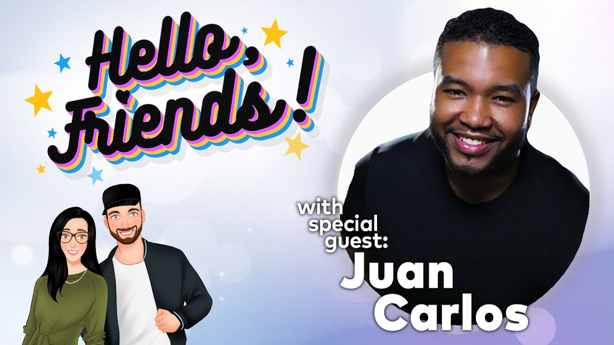 Excited for tonight because comedian <a href="/Jcarloscomedy/">Juancarloscomedy</a> of <a href="/revisionarypod/">Revisionary Podcast</a> is joining us LIVE at 7:30pm EST!

It's going to be a great time!

See you on YouTube, Twitch, and Facebook, friends! #hellofriends