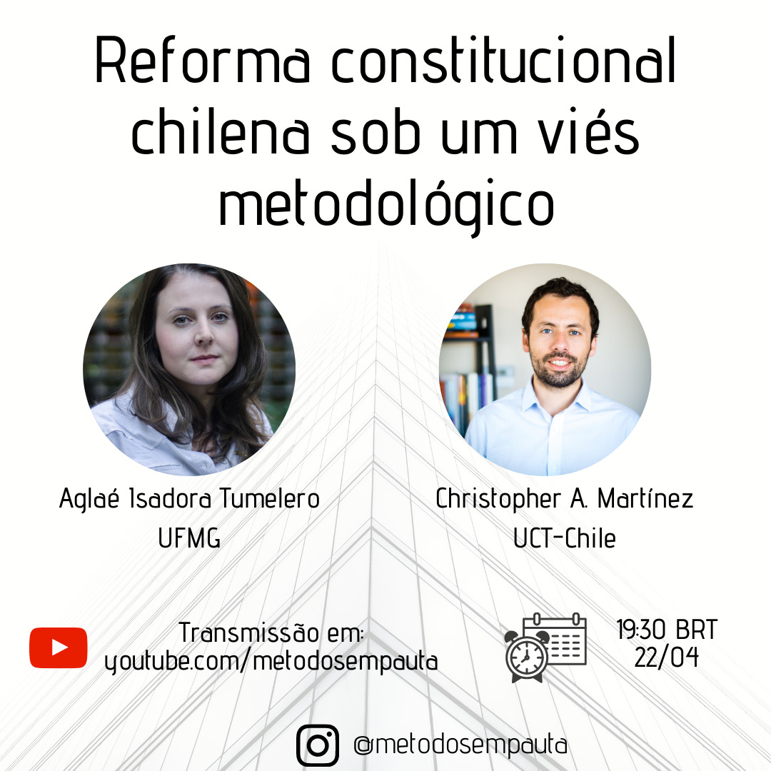 Este jueves a las 18:30 hrs. (Chile), con @AglaeTumelero (UFMG) estaremos conversando sobre (híper)presidencialismo y asesoría presidencial en Chile. Se puede ver en español en youtube.com/metodosempauta @metodosempauta