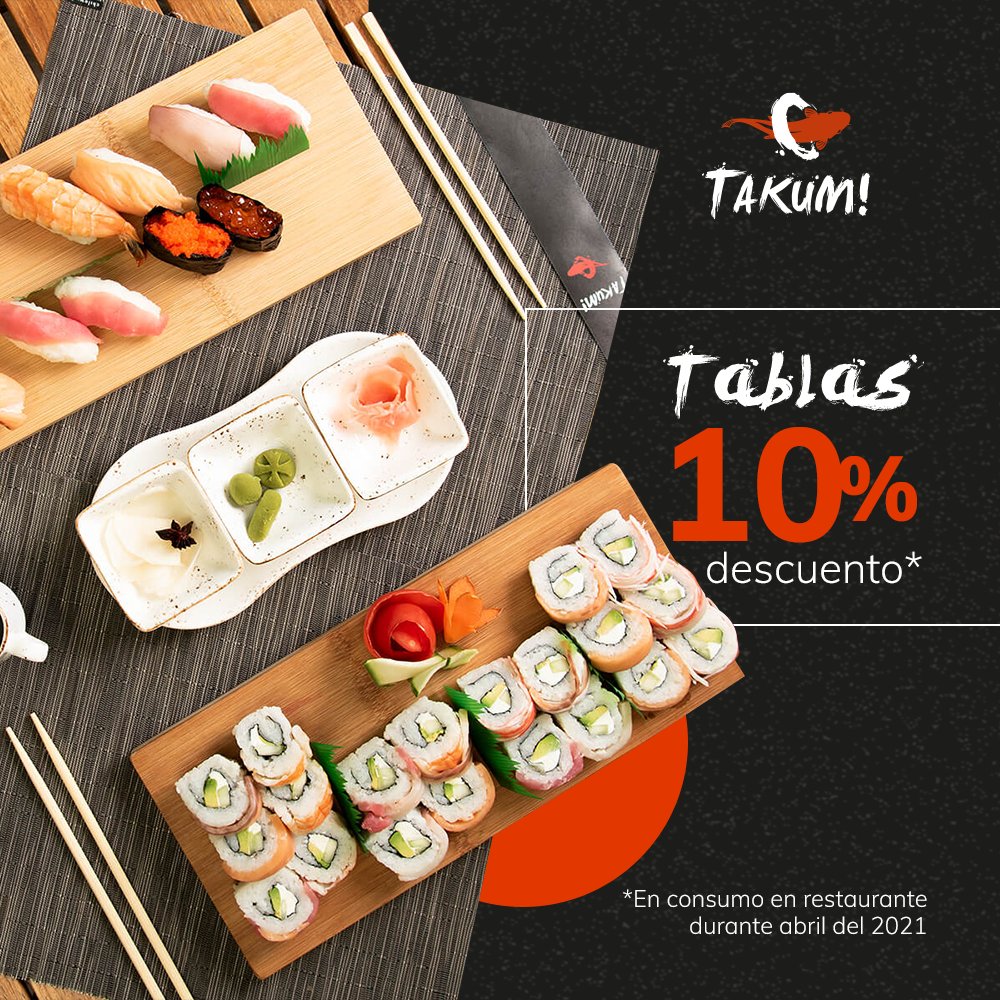 takumbjx's tweet photo. ¿Ya nos visitaste y probaste nuestra variedad de tablas para compartir? 🍣

Te esperamos en 📍  la Zona Comercial Holiday Inn &amp; Suites León Blvd A. López Mateos 2619 Pte  y aprovecha el 10% de descuento* en nuestras tablas. https://t.co/yX7ghwfUM6