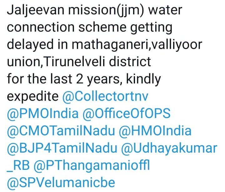 KathiravanPaul1's tweet photo. Kindly please expedite the scheme #Mathaganeri #Tirunelveli district
@PMOIndia @gssjodhpur @CMOTamilNadu @OfficeOfOPS @Collectortnv @PWDCgGov https://t.co/ugr9MZ0fGM