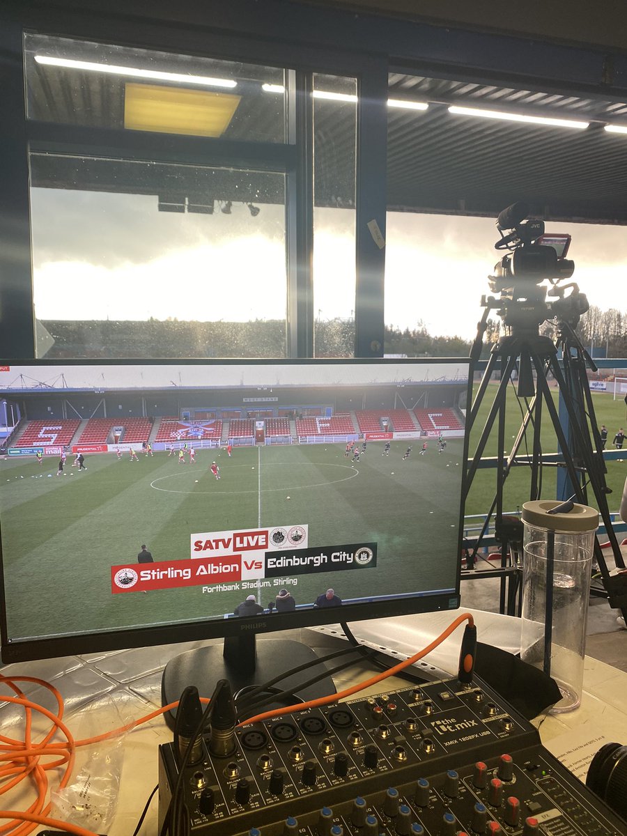 BSMMedia14's tweet photo. And we’re Live! Join us for live coverage of @Stirling_Albion Vs @EdinburghCityFC on #SATVLive https://t.co/kseRuCS4GP