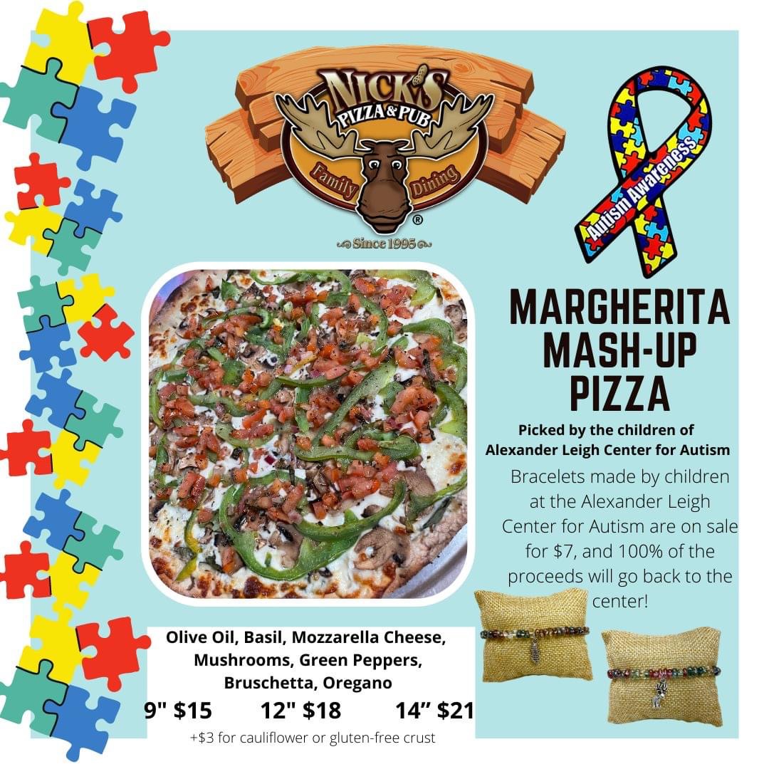 You still have the rest of April to support the children of Alexander Leigh Center for Autism by either purchasing a Margherita Mash-Up pizza or a $7 bracelet 🧩