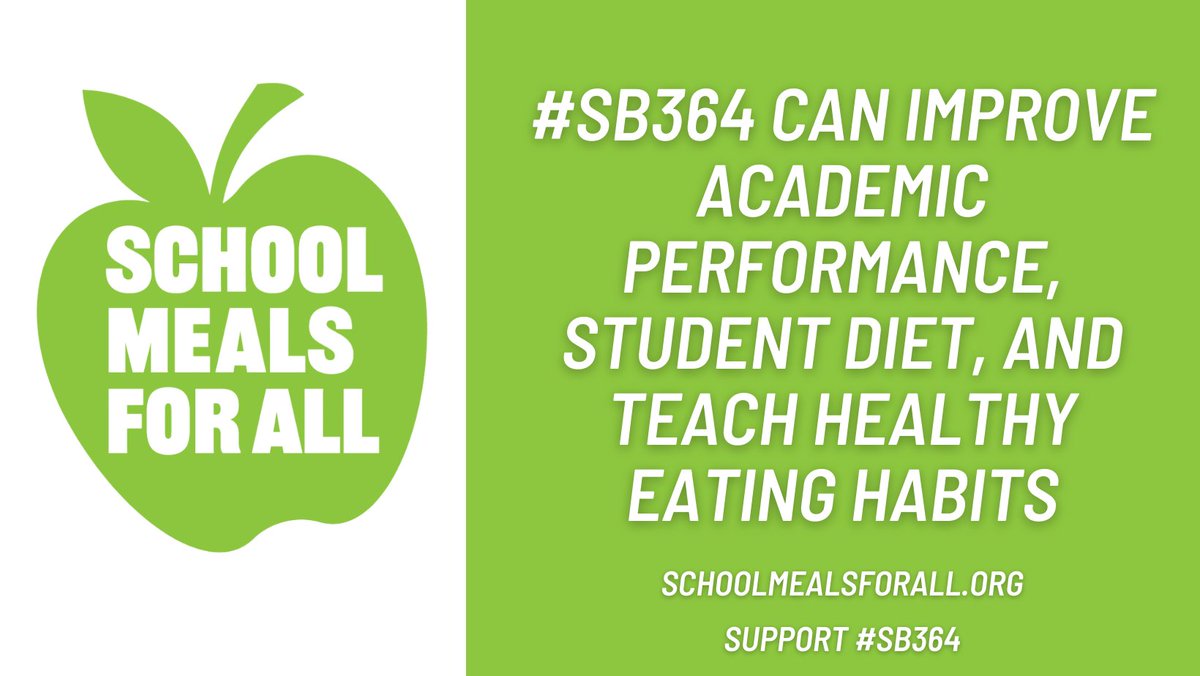Schools have proven themselves to be trusted community lifelines for students & families. #SB364 will allow our schools to serve free meals to all students as the negative economic stresses of the pandemic continue to impact CA families in the years to come

#SchoolMealsForAll