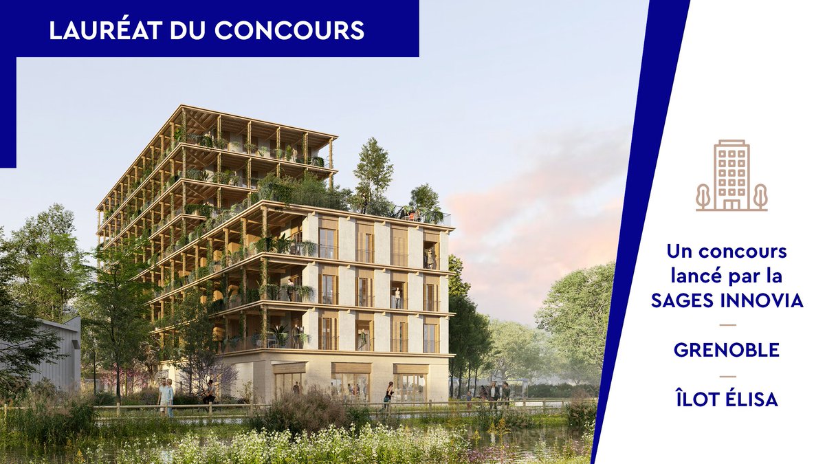 ID&AL groupe (@ideal_groupe) on Twitter photo Nous sommes fiers d'être lauréat sur le concours lancé par la SAGES INNOVIA à <a href="/VilledeGrenoble/">Ville de Grenoble</a>, ZAC Flaubert sur l'îlot ÉLISA et d'avoir marqué le jury par notre imagination, dynamisme et engagement.
#logement #immobilier Nous sommes fiers d'être lauréat sur le concours lancé par la SAGES INNOVIA à <a href="/VilledeGrenoble/">Ville de Grenoble</a>, ZAC Flaubert sur l'îlot ÉLISA et d'avoir marqué le jury par notre imagination, dynamisme et engagement.
#logement #immobilier