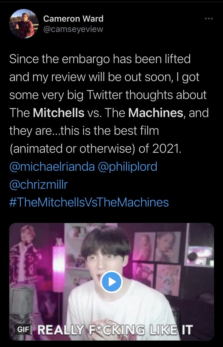 chrizmillr's tweet photo. We seem to have a consensus. THE MITCHELLS VS THE MACHINES: satisfaction guaranteed. https://t.co/bN1m2JJcPH