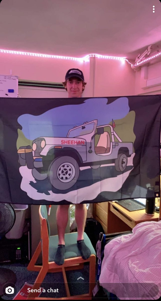 sheehanworldpod's tweet photo. Some friends of the show went ahead and made their own Sheehan’s World Jeep Flags 😁☘️! Love to see it! Might have to make that the next big merch drop 🤔 https://t.co/Eecnscp62h