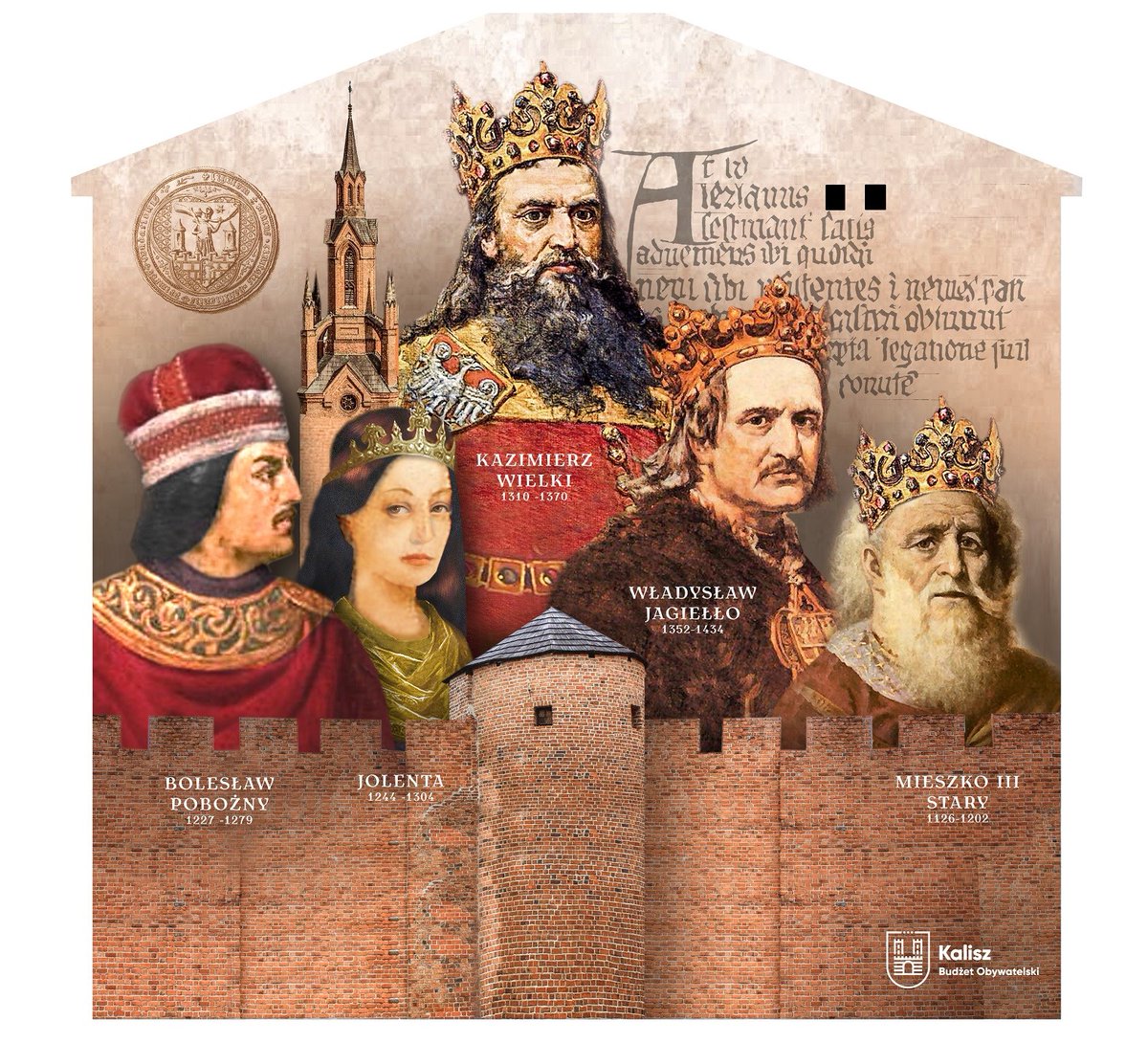 Tak przedstawia się wizualizacja nowego muralu w Kaliszu, który gdy powstanie, dołączy do istniejących w naszym mieście wielkoformatowych grafik, które możemy odnaleźć na ścianach budynków.