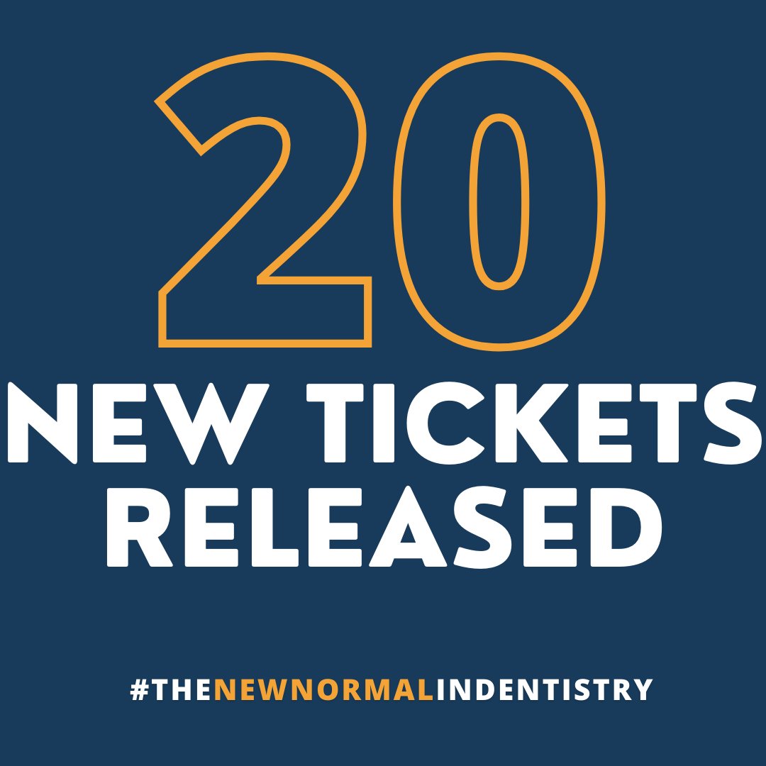 myflynotes's tweet photo. IT'S OFFICIAL, due to high demand we have released 20 more tickets to tonight's webinar. Grab them whilst you can! https://t.co/se1XR30WRS #TheNewNormalInDentistry https://t.co/H4gCbJukNf