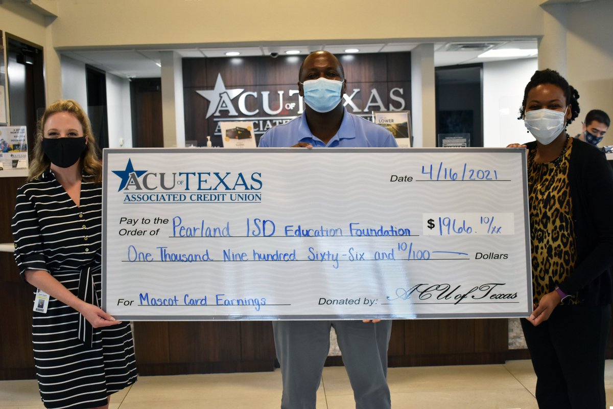 Nothing makes our day like supporting our partners in education! #ACUTXLocal Start earning money for your school with your own Mascot Debit Card: acutx.org/mascot