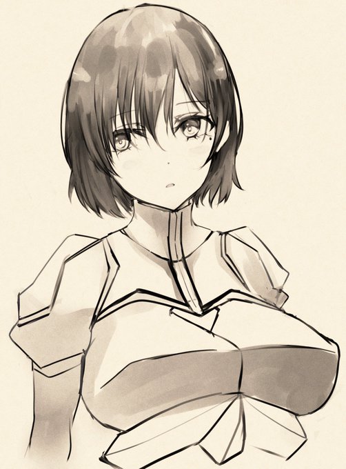 短髪深沙希さんという概念を錬成しようとして失敗したみたいな落描き。 