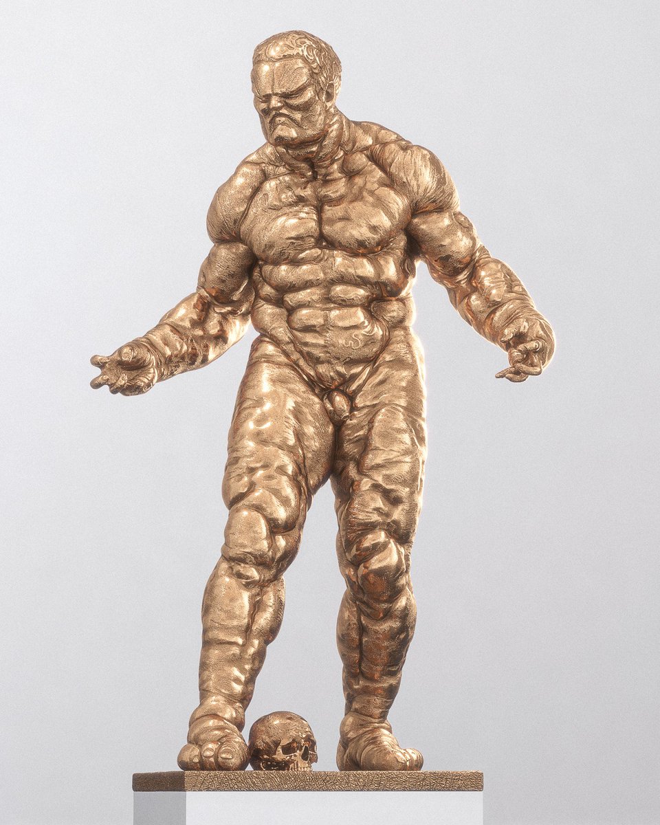 HediXandt's tweet photo. The #Bodilisk series explores exaggerated #muscle and #fat, opposed to the usually #idealized proportions in #sculpture. 

#xandt https://t.co/gauPRaCzfD