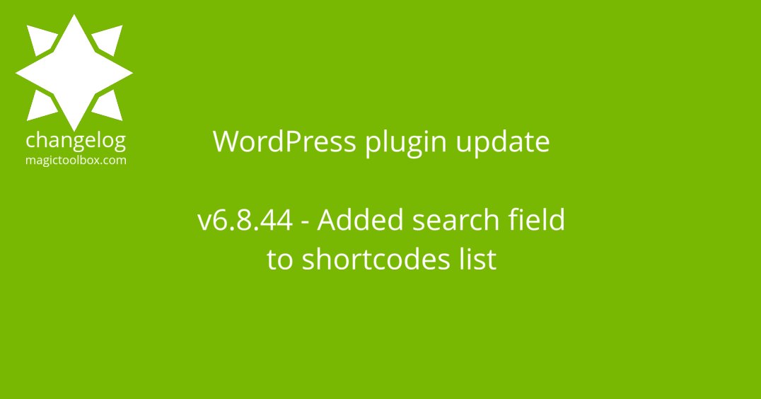 magictoolbox's tweet photo. New feature! #WordPress plugins now include a 'search' field for all your shortcode 360 spins, image zooms &amp; carousels. Search by Name or ID for instant results: https://t.co/rNwTnos7T3 https://t.co/MNjmFypzXC