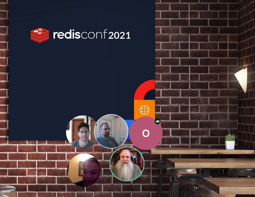 g_korland's tweet image. Networking #RedisConf2021 Play break room with
@guyroyse @shay_berman