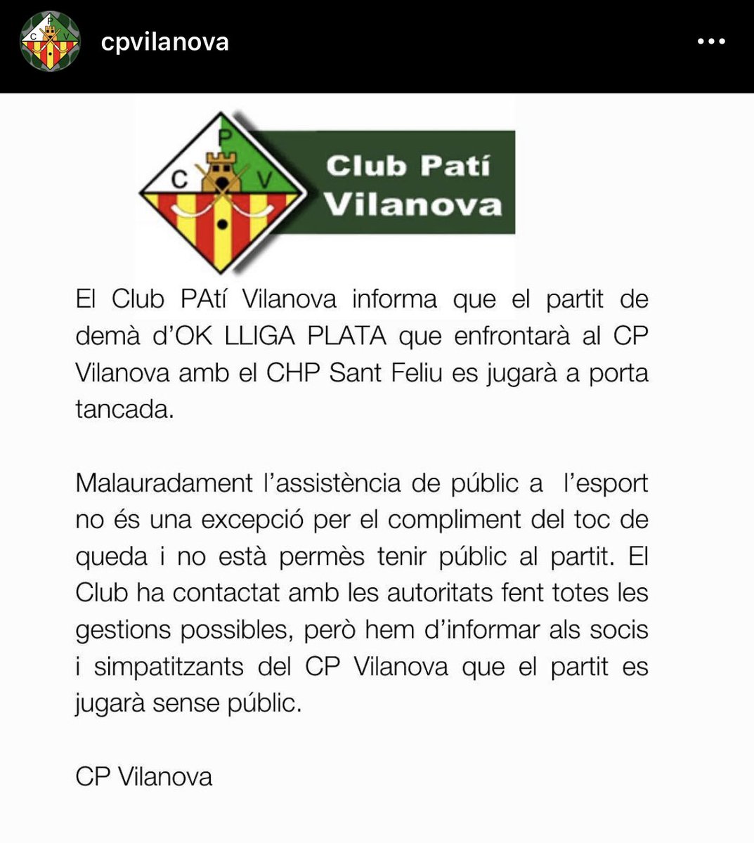 Gràcies a <a href="/ajuntamentvng/">Vilanova i la Geltrú</a> pel suport amb l’esport 👏