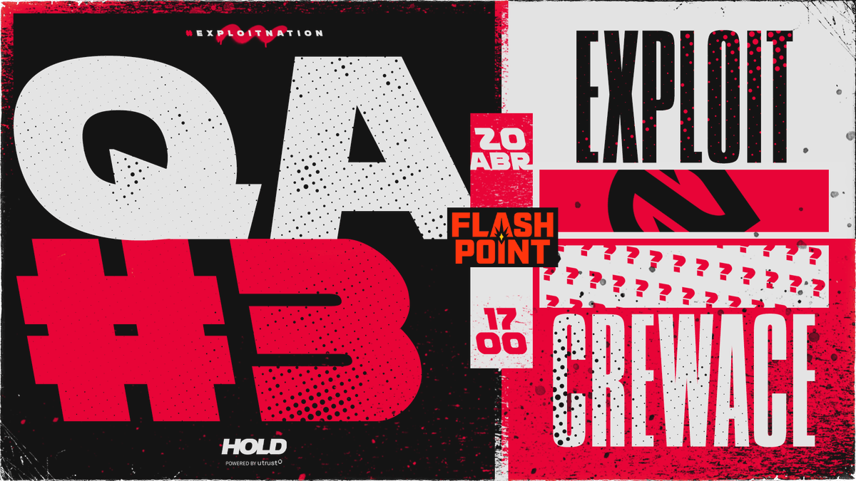 exploitgg_'s tweet photo. Vamos participar no Qualificador Aberto #3 da @Flashpoint!
โฐ 17H00
๐ #Crewace
#eXploitNation #HOLDThatWin https://t.co/MQ13QRUcg2