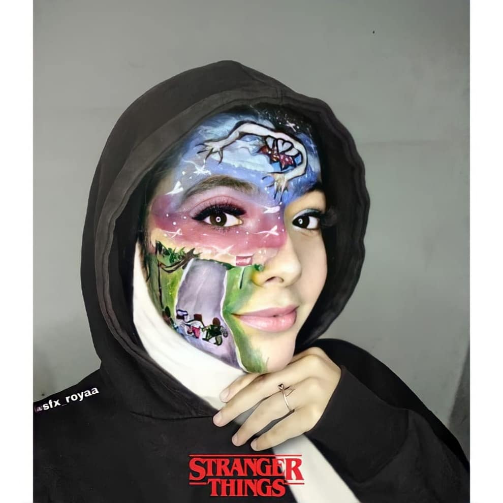 rkrokkk's tweet photo. Can I say hi 🌟

#facepainting #art #makeup #snazaroo #strangerthings #makeup #sfxmakeuptutorial #sfxmakeup #sfxmakeuptutorial https://t.co/3MHVdOM3e5