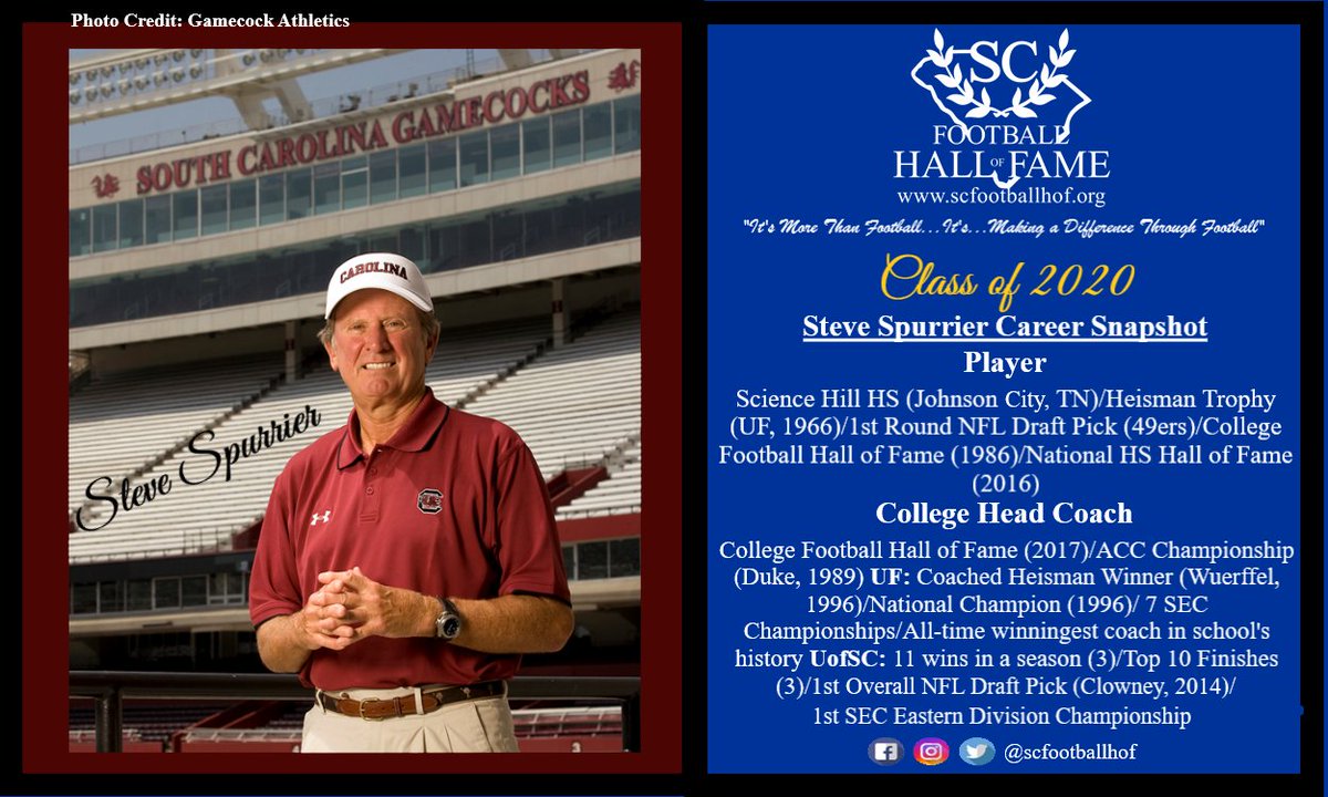 SCFootballHOF's tweet image. Happy Birthday #HBC! @SteveSpurrierUF @GamecockFB @cfbhall #SCFHOF20 #legend
Celebrate his Enshrinement with us and support our @scbridgebuilder Programming on July 22nd!
scfootballhof.org/product/2021-e…