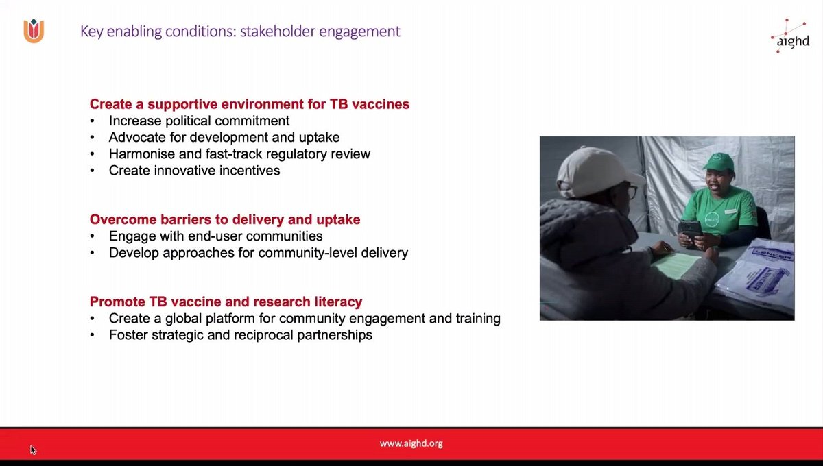 key enabling conditions for the TB vaccine roadmap are highlighted including: funding, open science and stakeholder engagement  @EDCTP