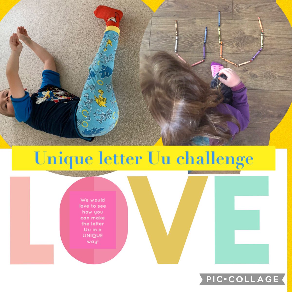 sellar_wood's tweet photo. Alright #bluecrew let’s see how you can be UNIQUE! How can you create the Letter Uu in a unique way at home? Share a photo with us with all the different ways you can do it! #unique #letteru #bluecrewrocks https://t.co/mjCzYZKlNF