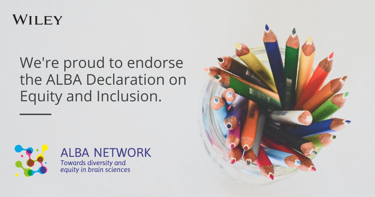 WileyBrainPsych's tweet photo. We've got news! 
Wiley has signed the #ALBADeclaration 📝

The research community has an important role in building a more equitable future &amp; we're committed to @network_alba’s workplace values of equity &amp; inclusivity. 

More info: https://t.co/Sv2RfgcLZ8 https://t.co/oLPrIlHLbE