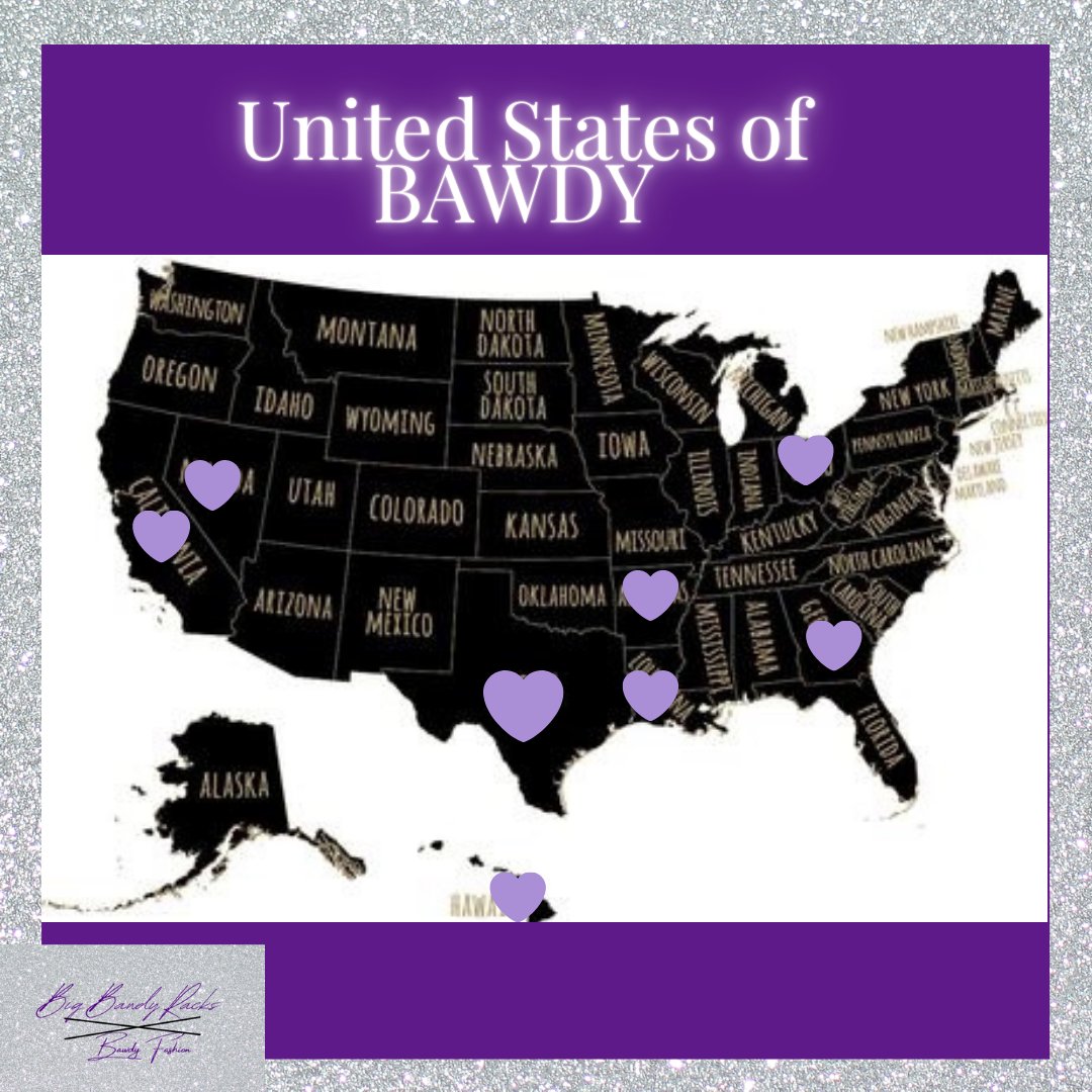 The United States of BAWDY is growingggg 💜💜 Talk about growth bae! 

Big Bawdy Racks has shipped to 8 out of 50 states 👏🏾👏🏾 

Your state could be next 😉 Where are you from?? Rep your state below ⬇️⬇️ 

#bawdybae #bigbawdyracks #plusissexy #goldenconfidence #blackgirlmagic