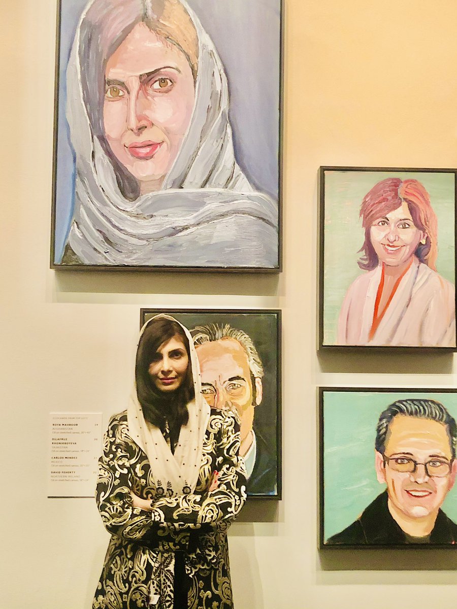 RoyaMahboob's tweet photo. President Bush’s new book, #OutofManyOne, reminds us of the countless ways in which America has been strengthened by those who have come here in search of a better life. I’m honored to be in the book of portraits and the #OutofManyOne exhibit @thebushcenter. https://t.co/S7KRKWRrnl