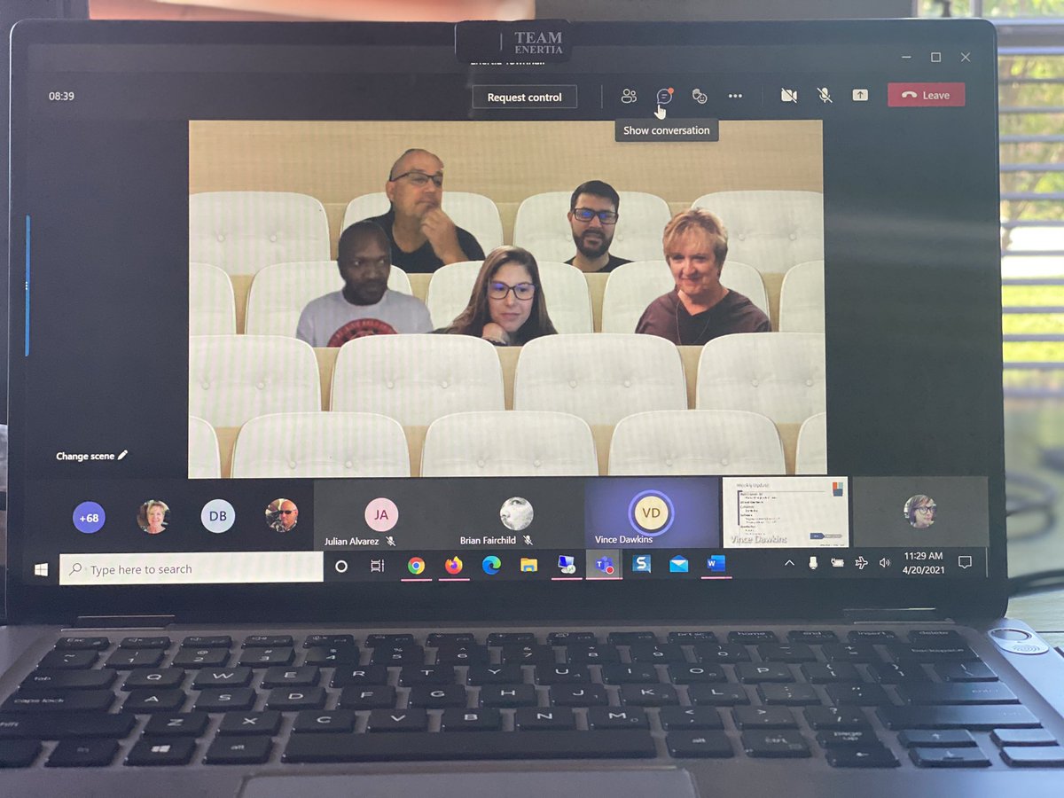 It’s #TownhallTuesday and I spy a 🪃 
🤣😂🤣 Welcome back Dirk! #teamEnertia <a href="/EnertiaSoftware/">Enertia Software</a>