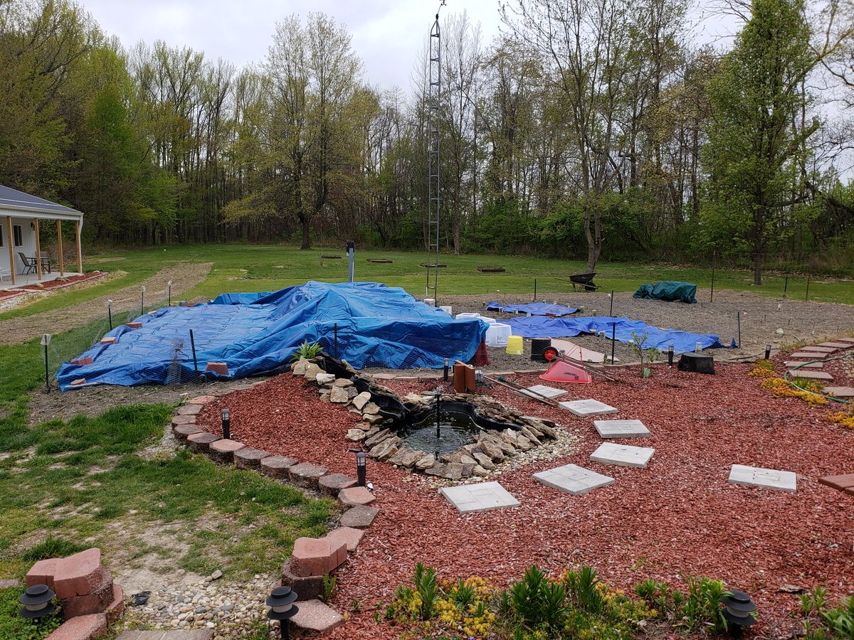 JW_weather2026's tweet photo. What do you do with your pool solar cover before you open the pool? Dah, cover the garden plants befor the cold and snow arrive #readyforthecold https://t.co/tNNMCmk3rV