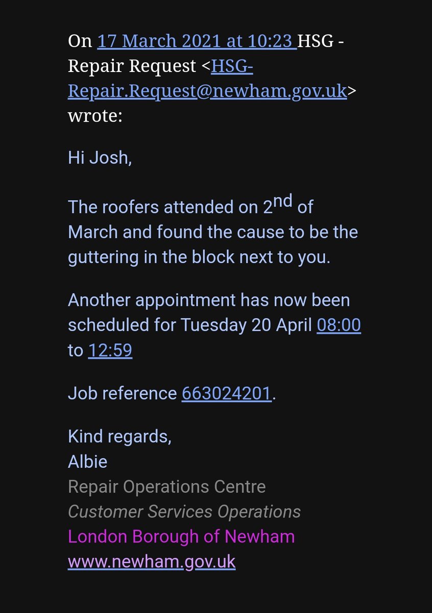 After waiting 6 weeks for new scaffolding to arrive, guess what? Nothings been put up! <a href="/NewhamLondon/">Newham London 💙</a> <a href="/lynbrownmp/">Lyn Brown 🌹</a> <a href="/CllrShaban/">Shaban Mohammed</a> Can anyone help or even explain??