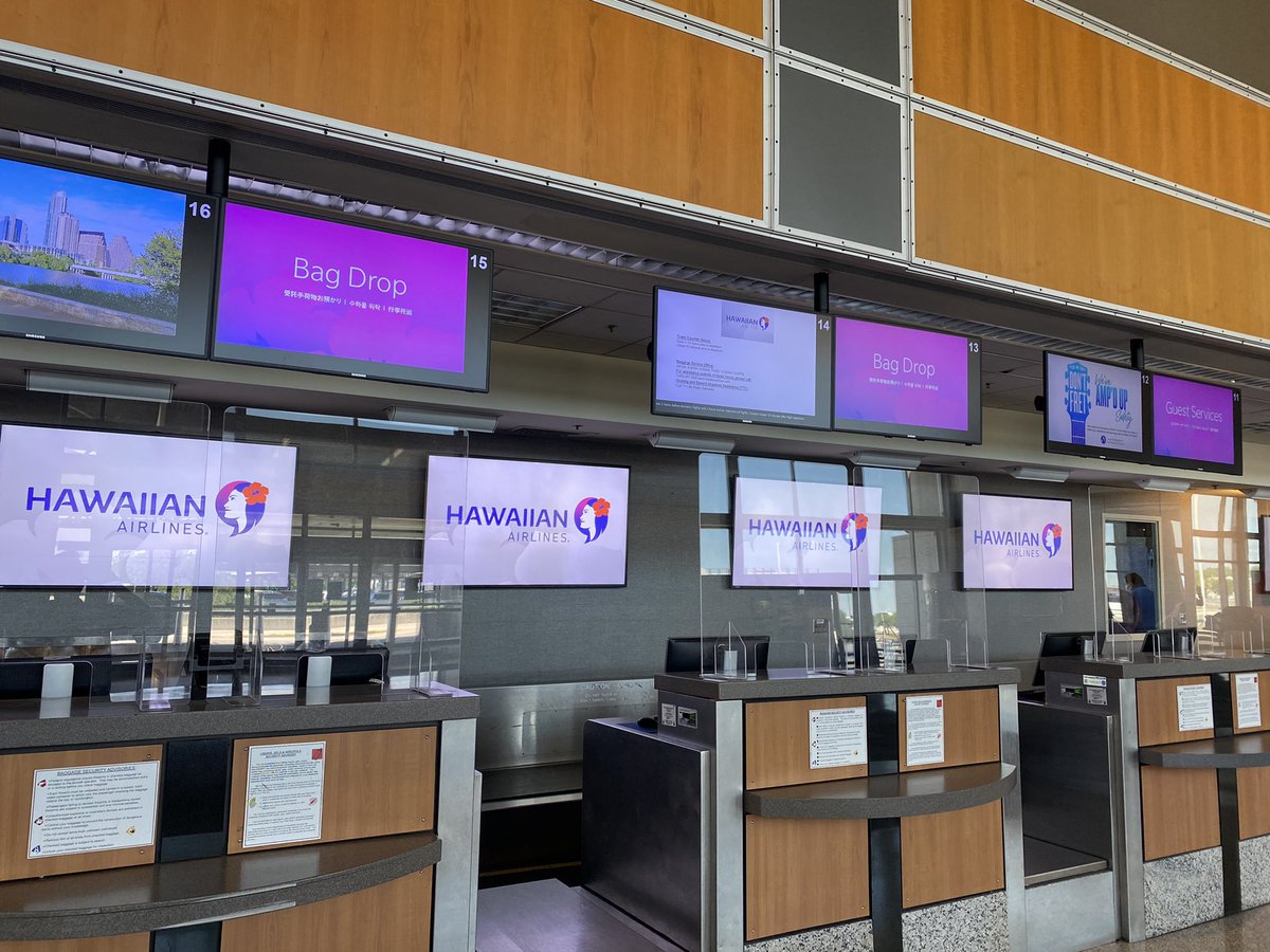 jkfiveo's tweet photo. Our signage is proudly being displayed ahead of our inaugural flight servicing our guests in Austin.  Teams have been working tirelessly back in Honolulu and in Austin to support this exciting new route.

#pualaniproud #AlohaAustin #Texas #hawaiian #hawaiianairlines https://t.co/xC59eKYwfz